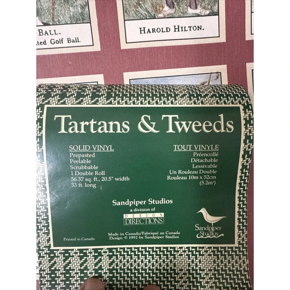 VTG Tartans & Tweeds Golfer Wallpaper‎  Vinyl Double Roll